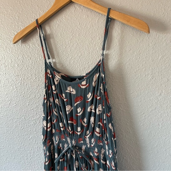 Angie Cowgirl Hat Cowboy Western Dress Spaghetti Strap Boho Festival Size Medium - Picture 2 of 6